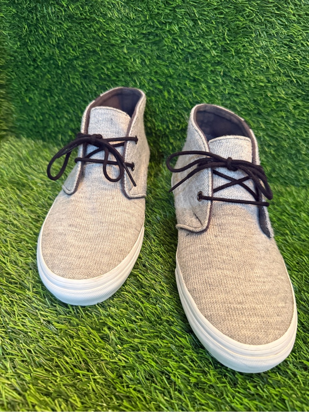 Vans Men's chukka hi tops soft jersey Grey Lace-Up Shoes size 5.5
